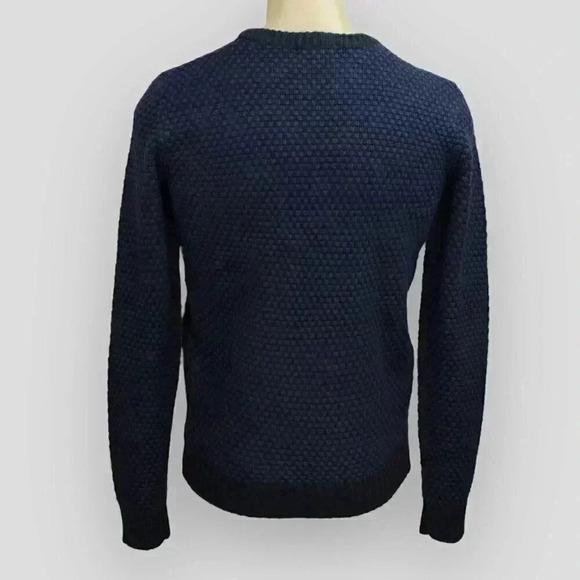 NEW! GEORGE men's sweater black‎ with blue designs small, XL - Picture 3 of 6